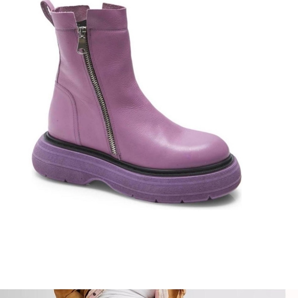 Free People Mara Moto Zip Boot Purple